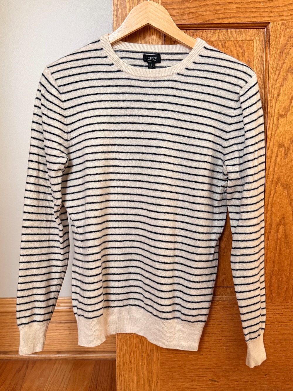 J. Crew Men's Cashmere Striped Crewneck Sweater